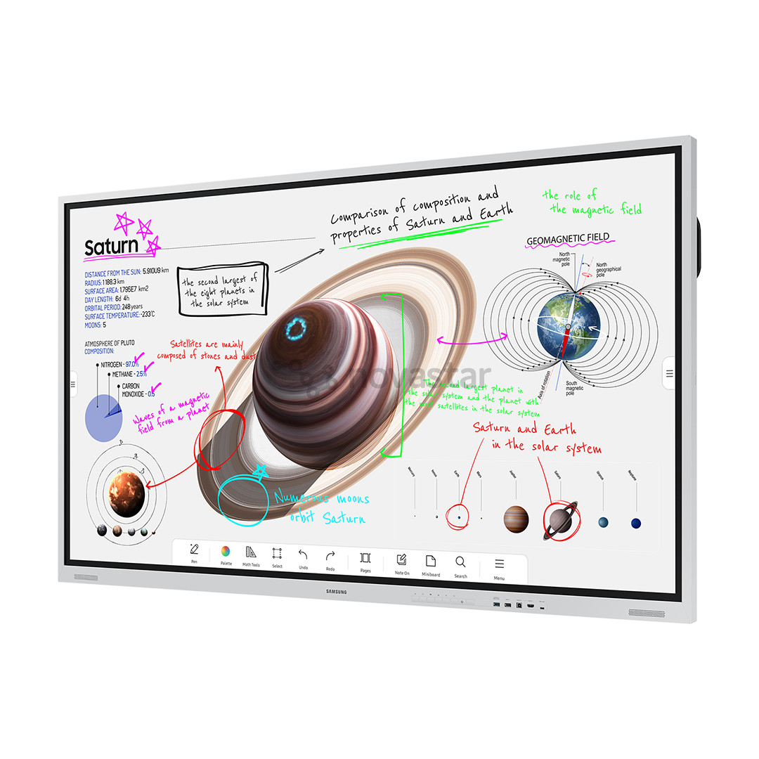 Samsung Flip Pro WM75B Interactive Display, 75'', Ultra HD, LED VA, белый/черный - LED-экран