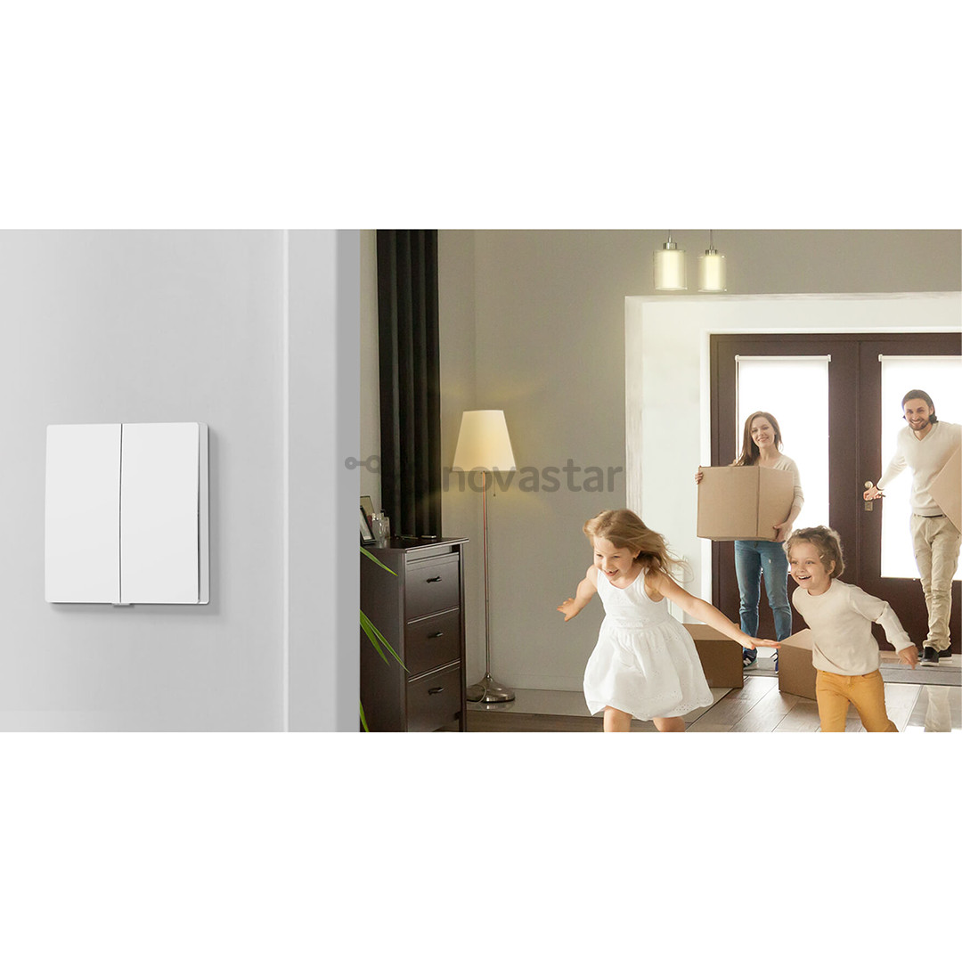 TP-Link Tapo S220, 2 канала, 1 направление, белый - Умный переключатель света