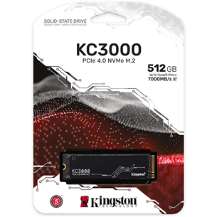 Kingston KC3000, M.2 2280, PCIe 4 x 4 NVMe, 512 ГБ - SSD