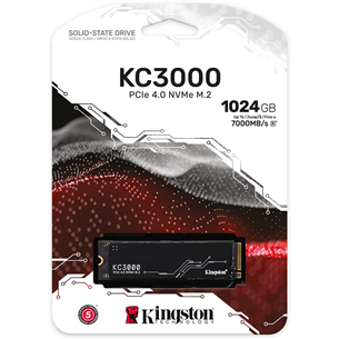 SSD diskas Kingston KC3000, M.2 2280, PCIe 4 x 4 NVMe, 1TB