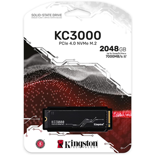 SSD diskas Kingston KC3000, M.2 2280, PCIe 4 x 4 NVMe, 2TB