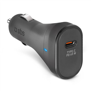 SBS, USB-C, 65 W, juodas - Automobilinis įkroviklis TECRPD65W