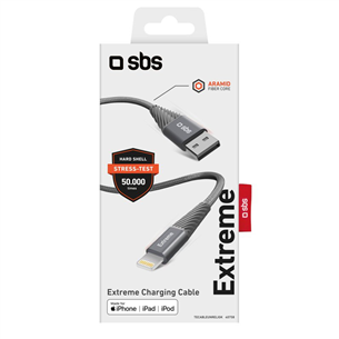 Laidas SBS Extreme Charging Cable, USB-A - Lightning