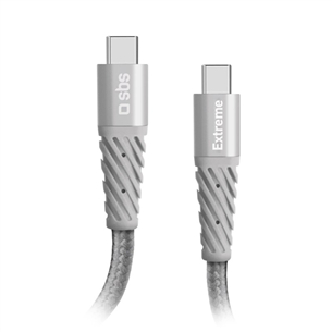 Laidas SBS Extreme Charging Cable, USB-C - USB-C, 1,5 m, gray