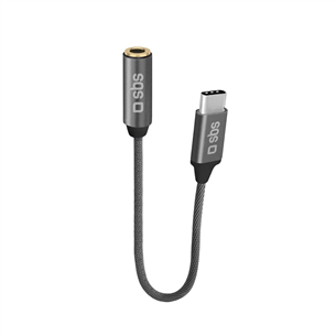 Adapteris SBS, USB-C - 3,5 mm jack, dark gray