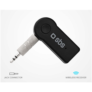 Belaidis imtuvas SBS Wireless receiver, 3,5 mm, Bluetooth, black