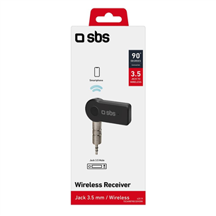 Belaidis imtuvas SBS Wireless receiver, 3,5 mm, Bluetooth, black