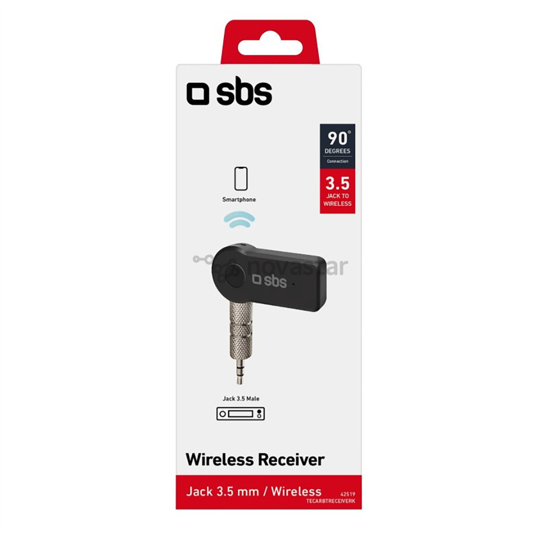 Belaidis imtuvas SBS Wireless receiver, 3,5 mm, Bluetooth, black