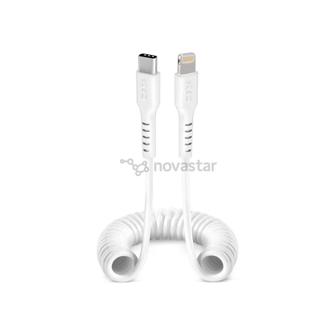 SBS Charging Data Cable, USB-C - Lightning, белый - Кабель