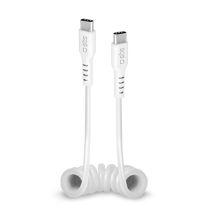 Laidas SBS Charging Data Cable, USB-C - USB-C, white TECABLETYPCCS1W