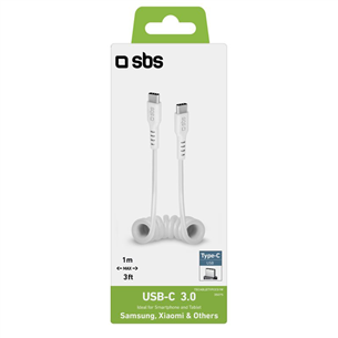 Laidas SBS Charging Data Cable, USB-C - USB-C, white
