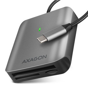 AXAGON CRE-S3C SuperSpeed USB-C UHS-II Reader, темно-серый - Считыватель карт памяти CRE-S3C