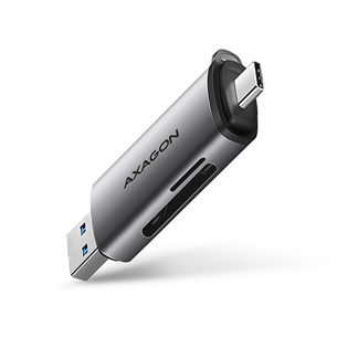 Kortelių skaitytuvas AXAGON CRE-SAC SuperSpeed USB-C / USB-A