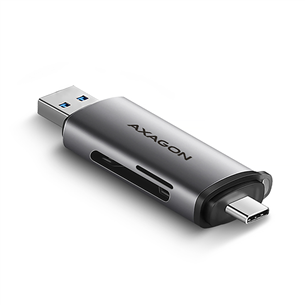 Kortelių skaitytuvas AXAGON CRE-SAC SuperSpeed USB-C / USB-A