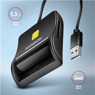 ID kortelių skaitytuvas AXAGON CRE-SM3SD, USB-A