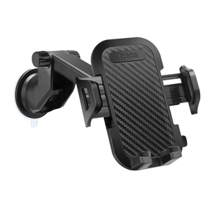 SBS, suction cup, black - Smartphone car mount