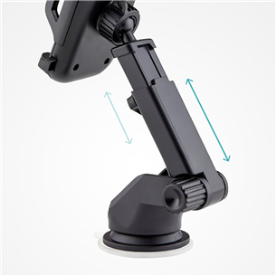 SBS, suction cup, black - Smartphone car mount