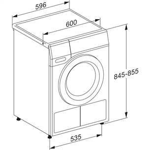 Džiovykė Miele TEL795WPECO EcoSpeed & Steam, 9 kg, 63,6 cm