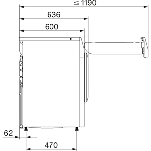 Džiovykė Miele TEL795WPECO EcoSpeed & Steam, 9 kg, 63,6 cm