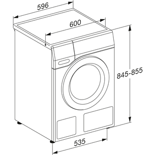 Miele PWash & TDos, 9 kg, depth 60 cm, 1600 rpm - Front load washing machine