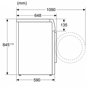 Skalbimo mašina Bosch WGB256ABSN Series 8, 10 kg, gylis 59 cm, 1600 rpm