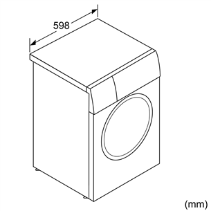 Skalbimo mašina Bosch WGB256ABSN Series 8, 10 kg, gylis 59 cm, 1600 rpm