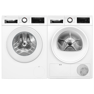 Bosch, Series 6, 10 kg + 9 kg - Skalbimo mašina + džiovyklė WGG254AASN+WQG242A