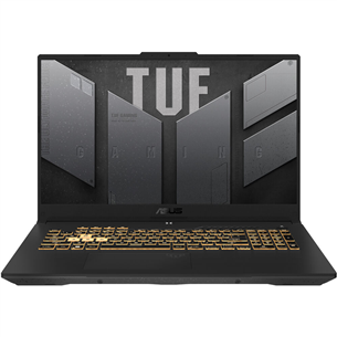 Nešiojamas kompiuteris ASUS TUF Gaming F17 (2023), 17.3'', FHD, 144 Hz, i7, 16 GB, 512 GB, RTX 4050, ENG FX707ZU4-HX019W