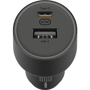 Xiaomi 67 W Car Charger, USB-A, USB-C, juodas - Automobilinis įkroviklis