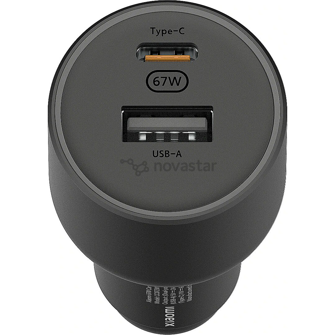 Xiaomi 67 W Car Charger, USB-A, USB-C, juodas - Automobilinis įkroviklis