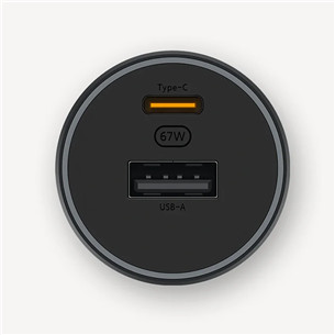Xiaomi 67 W Car Charger, USB-A, USB-C, juodas - Automobilinis įkroviklis