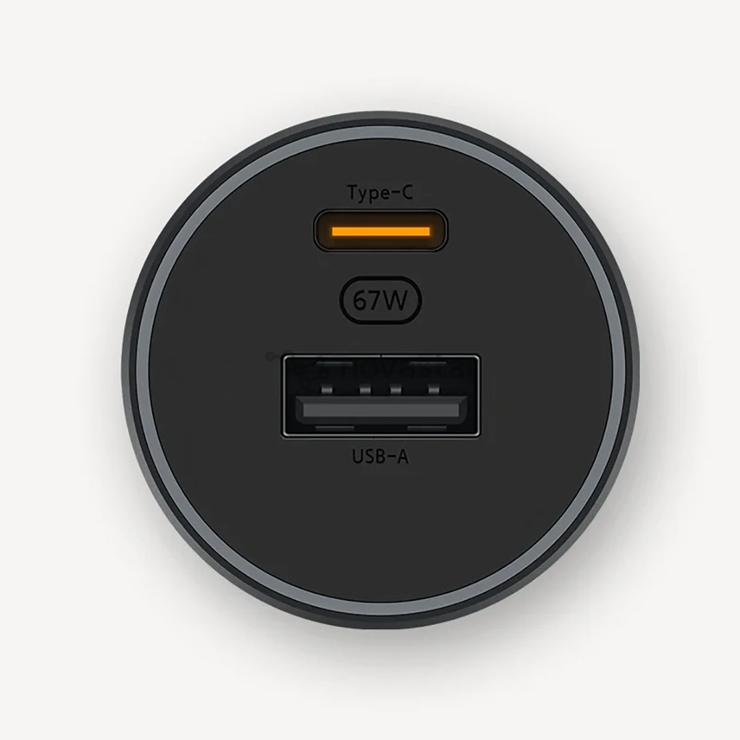 Xiaomi 67 W Car Charger, USB-A, USB-C, juodas - Automobilinis įkroviklis