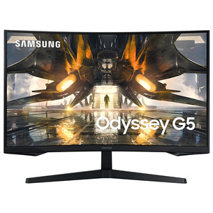 Samsung Odyssey G5, 32'', WQHD, LED VA, 165 Гц, изогнутый, черный - Монитор