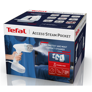 Tefal Access Steam Pocket Altitude, 1300 Вт, белый - Складной ручной отпариватель