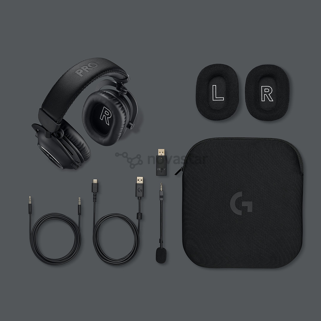 Logitech G PRO X 2, juodos - Belaidės ausinės