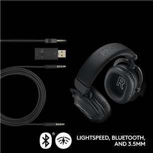 Logitech G PRO X 2, juodos - Belaidės ausinės