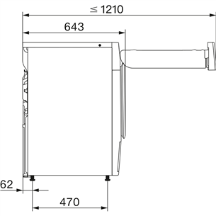 Džiovyklė Miele TSF763WP, 8 kg, gylis 64,3 cm