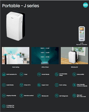 Hisense, 2600 W, baltas - Mobilus kondicionierius