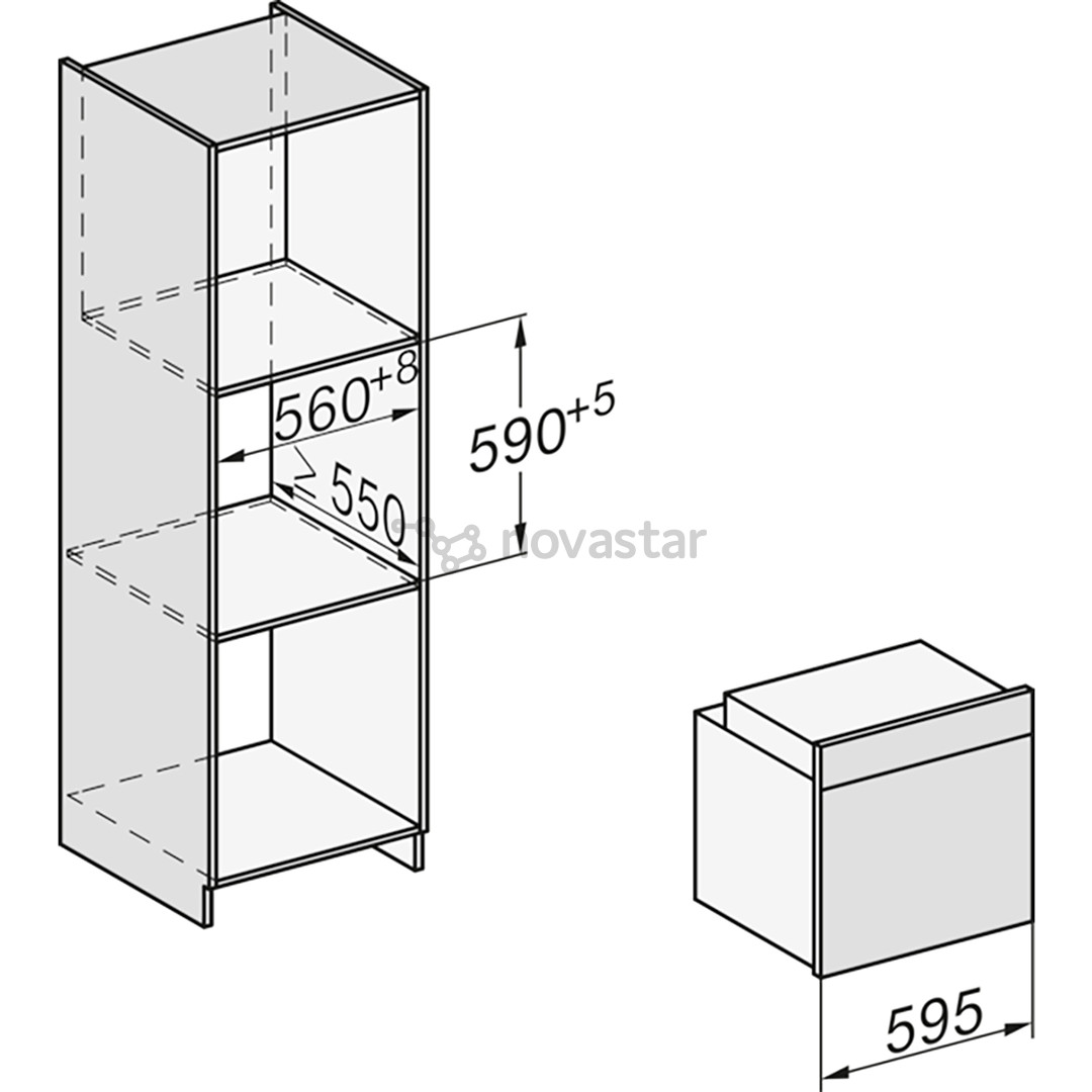 Miele, pyrolytic cleaning, 76 L, stainless steel - Built-in Oven