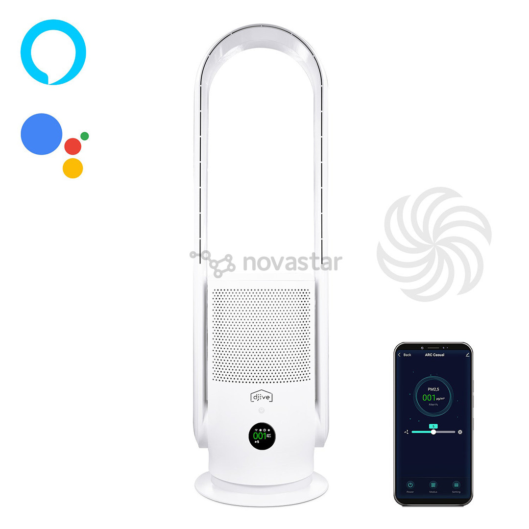 Djive Flowmate ARC Casual 2in1, baltas - Ventiliatorius - oro valytuvas