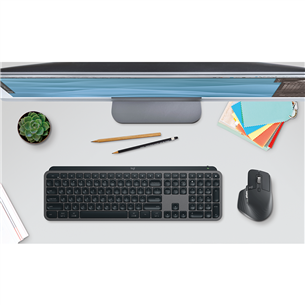 Logitech MX Keys S Combo, SWE, черный - Беспроводная клавиатура и мышь