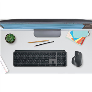 Klaviatūra Logitech MX Keys S, US, Belaidė, Juoda