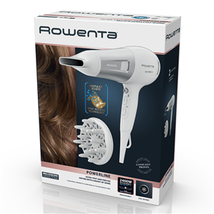 Rowenta Powerline, 2100 W, white - Hair dryer