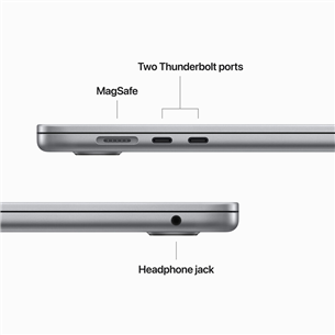 Nešiojamas kompiuteris Apple MacBook Air 15" (2023), M2 8C/10C, 8 GB, 512 GB, ENG