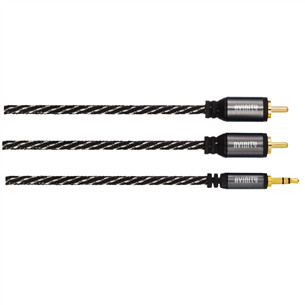 Avinity 2 RCA - 3,5mm, 1.5 m, black/gray - Audio cable 00127077