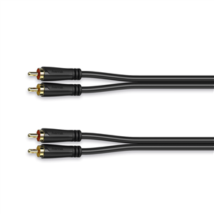 Laidas Hama Audio Cable, 2 RCA - 2 RCA, gold-plated, 1,5 m, black