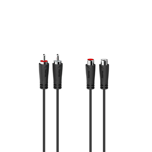 Laidas Hama Audio Extension Cable, 2 RCA plugs - 2 RCA sockets, 3 m, black 00205094