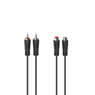 Laidas Hama Audio Extension Cable, 2 RCA plugs - 2 RCA sockets, 3 m, black