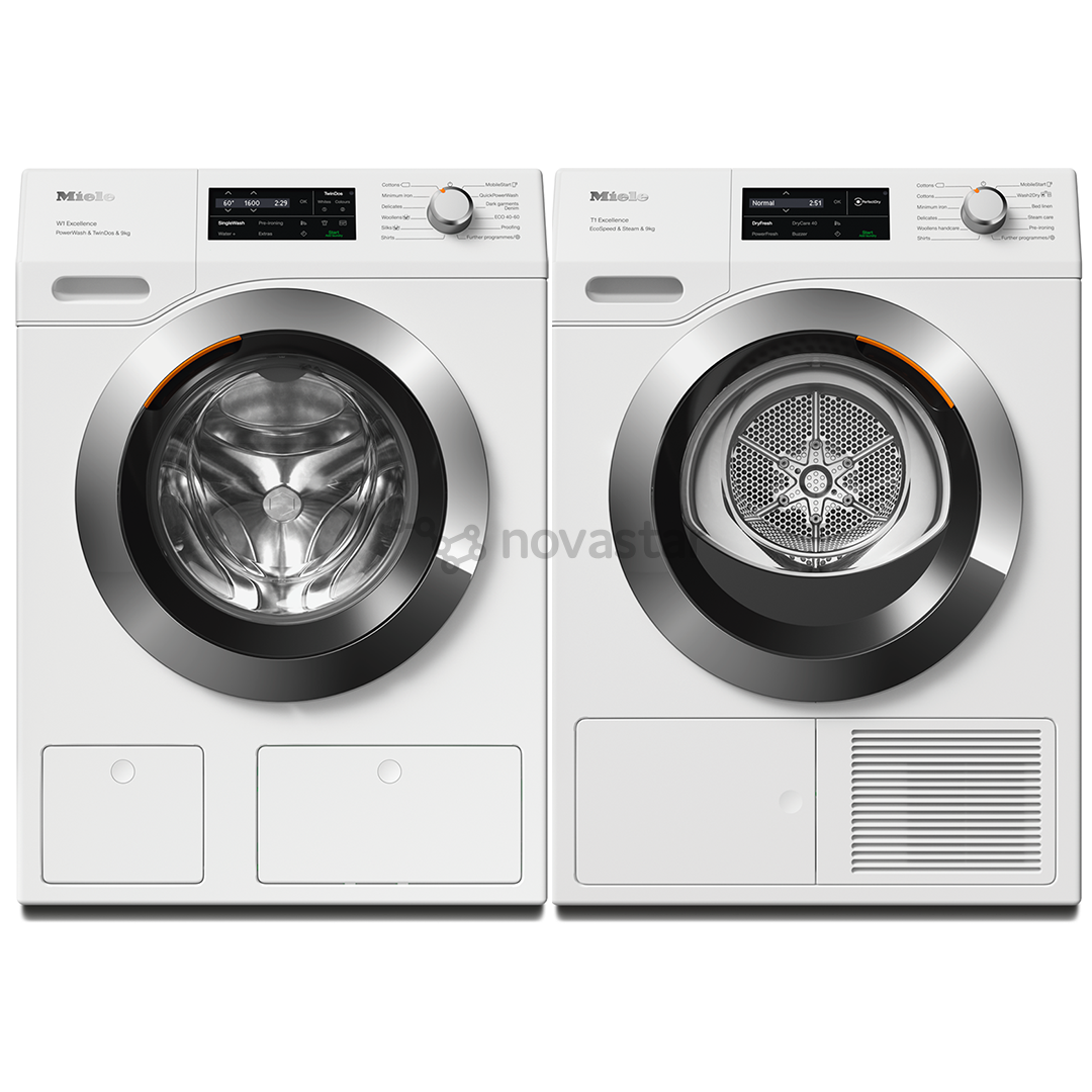 Miele, 9 кг + 9 кг - Стиральная машина + сушильная машина