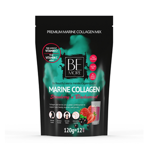 Kolageno mišinys Be More Marine Collagen Strawberry 'n' Blackcurrant, 120g